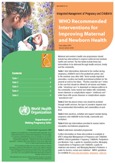 Image shows publication cover entitled: WHO recommended interventions for improving maternal and newborn health : integrated management of pregnancy and childbirth