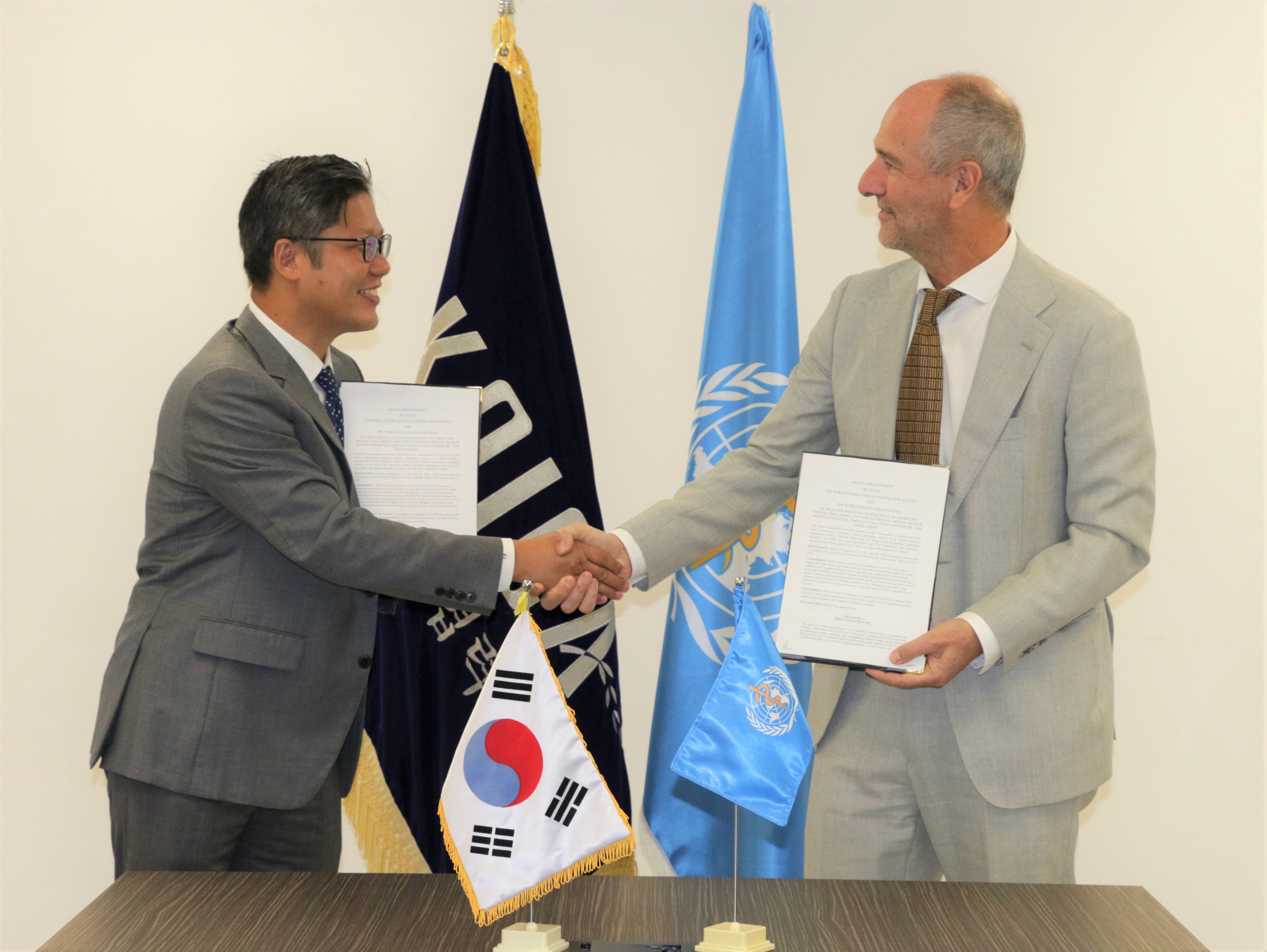 WHO and KOICA sign US$ 6 million cooperation agreement to strengthen mental health and psychosocial services in Palestine