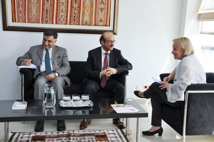 الاجتماع مع سفيرة الاتحاد الأوروبي لدى ليبيا
