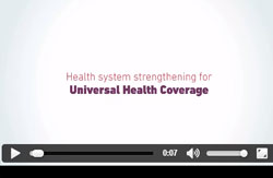 Animated infographic on universal health coverage