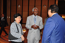 Dr Chan and Dr Abdi Gama with the Minister of Health of Egypt Dr Ahmed Emad El Din Radi