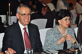 Dr Chan and Dr Alwan during the dinner and award ceremony following opening session
