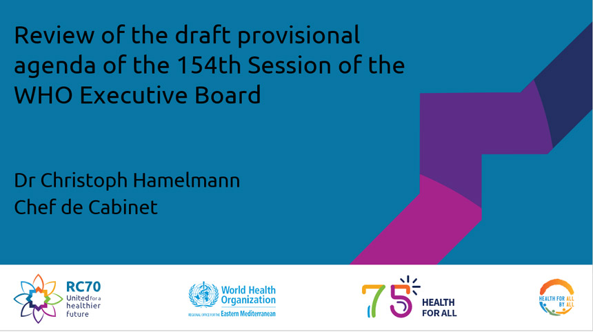 Review of the draft provisional agenda of the 154th Session of the WHO Executive Board