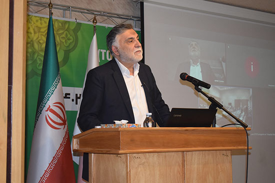 Dr Syed Jaffar Hussain, WHO Representative to the Islamic Republic of Iran, speaking to the participants of the workshop. Photo credit: WHO/WHO Iran