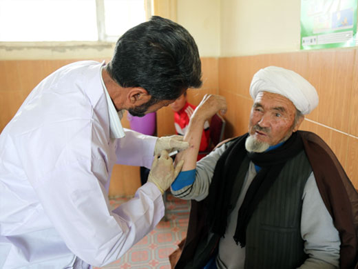 Nasir Fazili is a teacher in a madrasa in the outskirts of Kabul. He came to the treatment centre to receive injections to treat his lesions. “I am very grateful for the free treatment I get here, this is the third time that I am coming to this place,” Nasir says. Cutaneous leishmaniasis is the most common form of the disease, while around 15 cases of visceral leishmaniasis, a more serious and sometimes fatal form of the disease, are also being reported every year in Afghanistan.