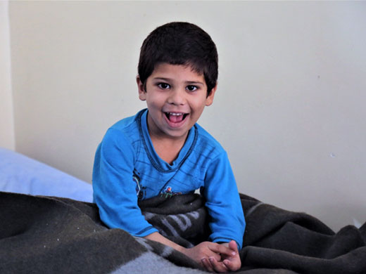 Credit: WHO Afghanistan/S.Ramo 6-year-old Ahmad Jan broke his leg when a car ran over him in his home village in Baghlan province. He was first taken to Baghlan hospital but was later referred to the Kunduz trauma unit for surgery and further treatment. He was able to leave the trauma unit after 10 days and go back to school.