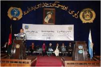 THe Deputy Minister of Health of Afghanistan addresses an audience on the occasion of World Sight Day 2013 in Afghanistan