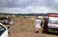 Mobile health teams examining patients at Gurbuz camp in Khost