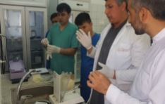 Kunduz regional hospital blood bank plasma and platelet separation in process