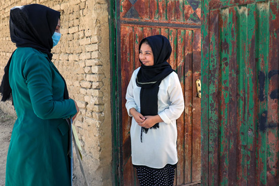 Nasrin has overcome many gender barriers to work and study outside of her home. Now, she wishes to set an example for her daughter. Credit: WHO Afghanistan/Roya Haidari