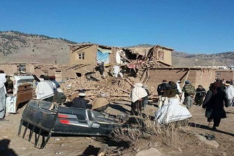 The health facility in Nika district, Paktika, that was destroyed in an aerial attack in March, 2018