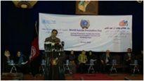The WHO Representative in Afghanistan addresses a meeting on the occasion of World Suicide Prevention Day 2012