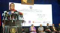 Minister of Public Health of Afghanistan, Dr Suraya Dalil, gives an inaugural speech on the occasion of World Breastfeeding Week