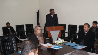 Minister of Public Health Dr Suraya Dalil and WHO Representative Ahmed Shadoul commemorate World Cancer Day in Afghanistan