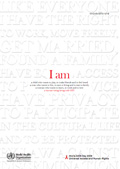 Image of the cover of the brochure for World AIDS Day 2009 saying the words 'I am'