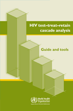 The cover of HIV test–treat–retain  cascade analysis: guide and tools