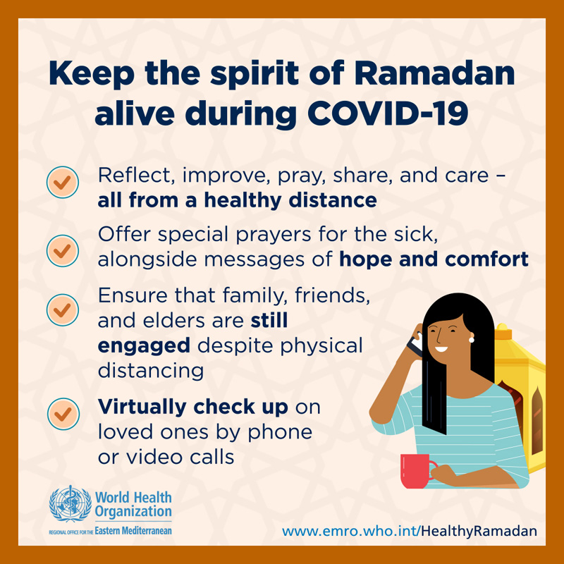 COVID-19 and healthy Ramadan