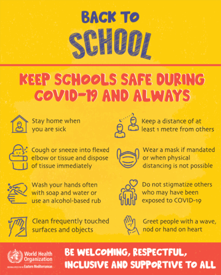 Keep schools safe during COVID 19 and always