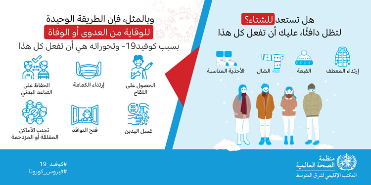 Protect yourself and others from COVID-19: Do it all - social media card- 2  - Arabic