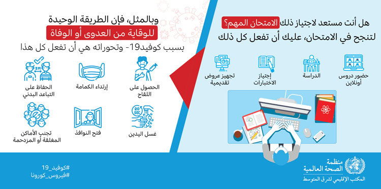 Protect yourself and others from COVID-19: Do it all - social media card- 4 - Arabic