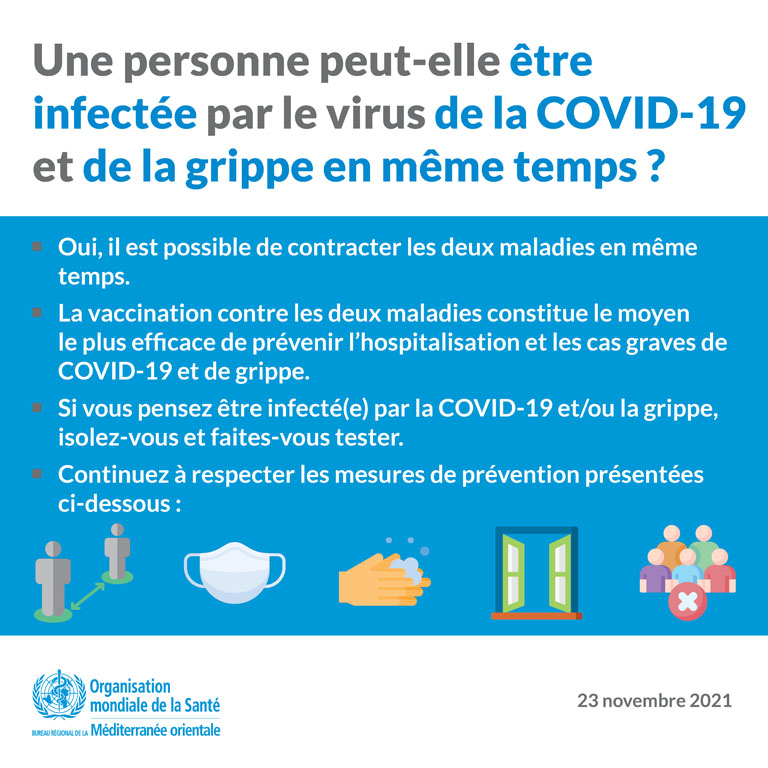 COVID-19 vs influenza media card - 4 - French