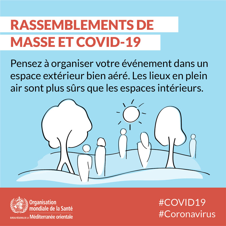 Mass gatherings and COVID-19 social media card 5 - French