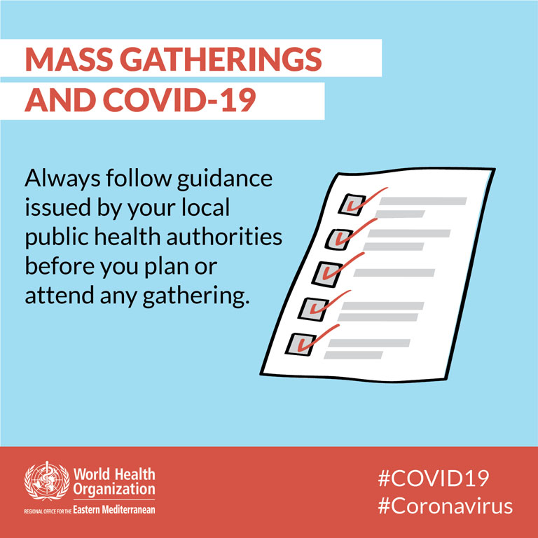 Mass gatherings and COVID-19 social media card 7 - English