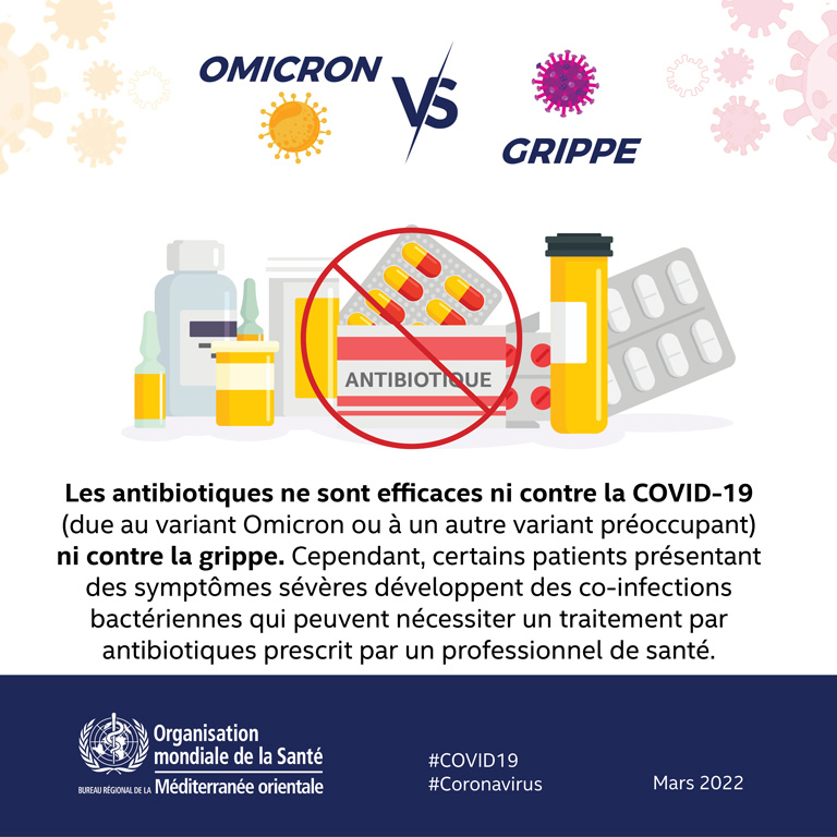 Omicron vs influenza social media card 5 - French