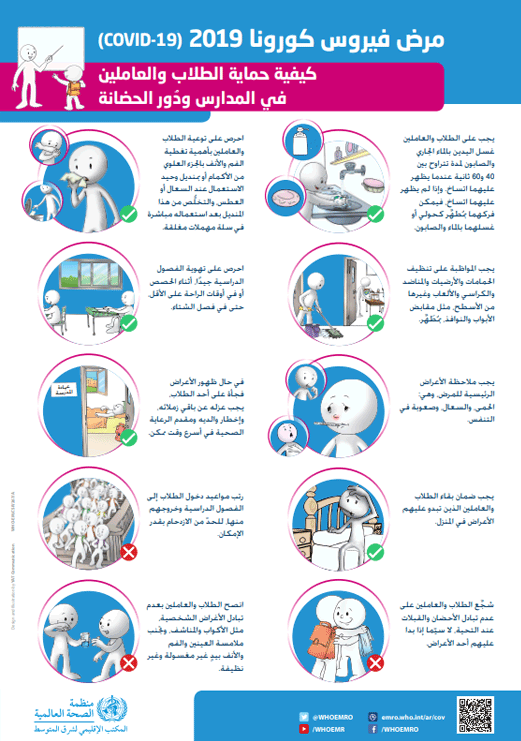 كيفية حماية الطلاب و العاملين في المدارس ودور الحضانة