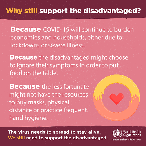 COVID-19 Why still support the disadvanteged?