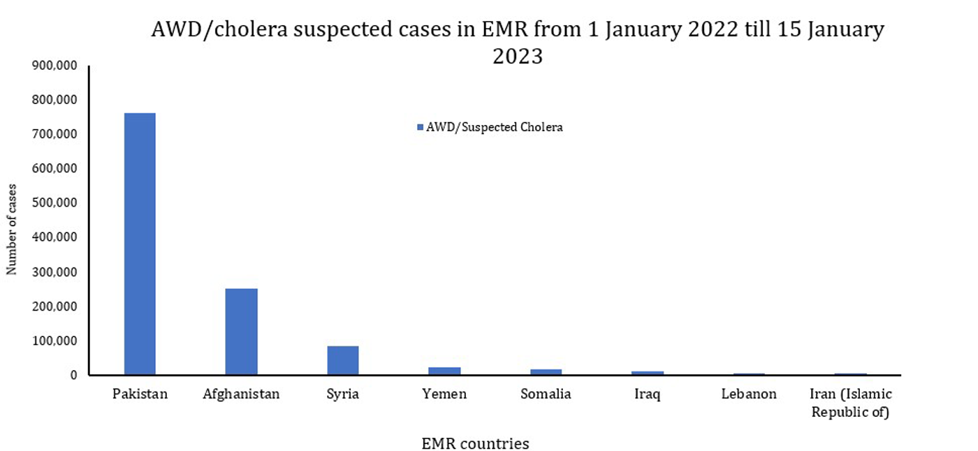 Acute watery diarrhoea/cholera updates (1–15 January 2023)