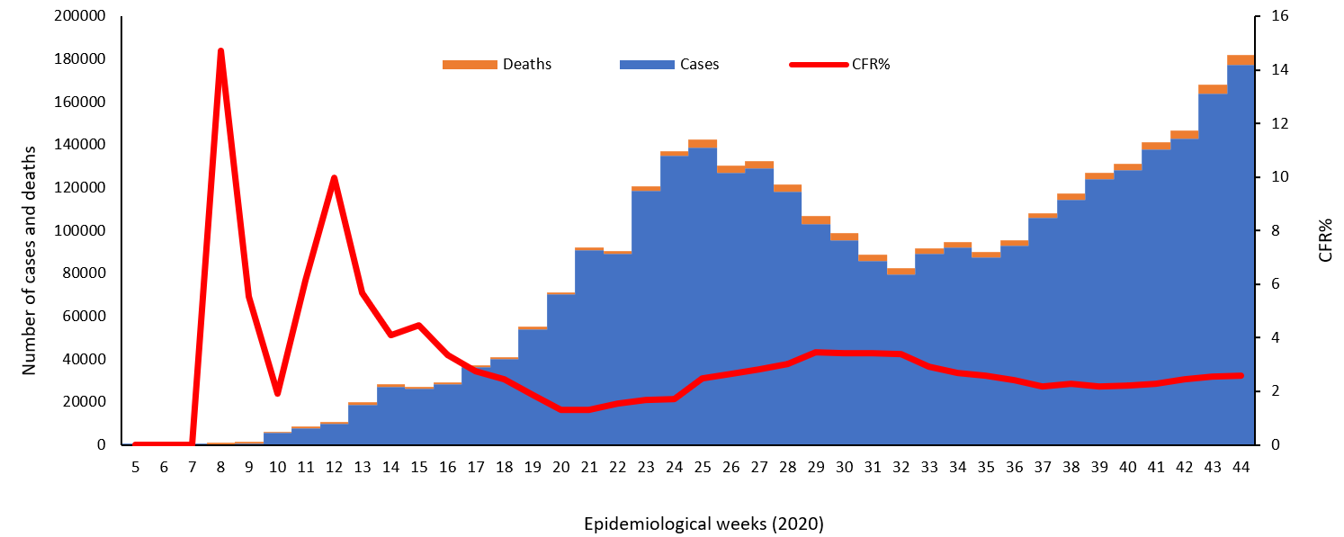COVID-19 epidemiological weeks