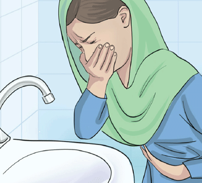 Cholera symptom: vomiting