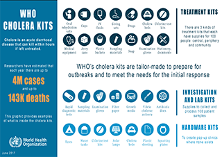 Infographic on cholera kits