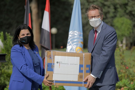ألمانيا تتبرع بـ 7 ملايين كمامة لمنظمة الصحة العالمية لمساعدة مصر على حماية العاملين في القطاع الصحي