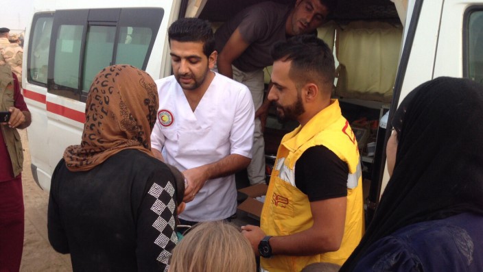 منظمة الصحة العالمية والشركاء يستعدون لإنقاذ أرواح النازحين الفارين من الموصل