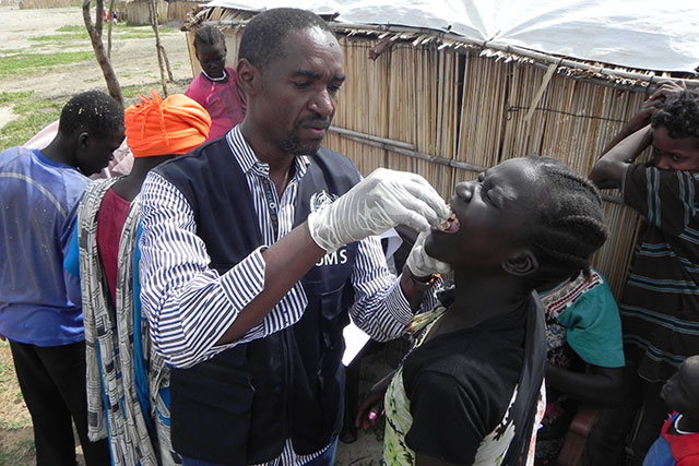 On 8 June 2017, WHO launched a vaccination campaign in two camps hosting South Sudanese refugees in South and West Kordofan states, with the goal of reaching a total number of 51 525 people over the age of one with the oral cholera vaccine (OCV) through two rounds of vaccinations.