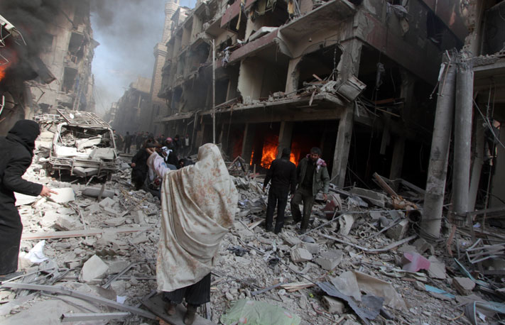 Damaged health facilities in Syria