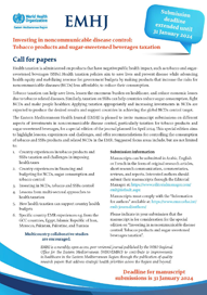 EMHJ call for papers