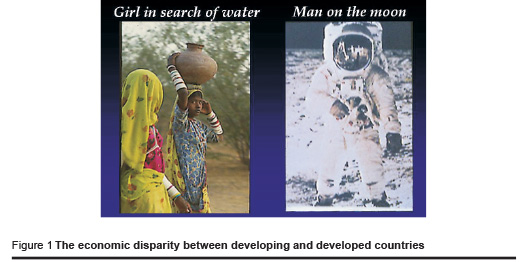 Figure 1 The economic disparity between developing and developed countries