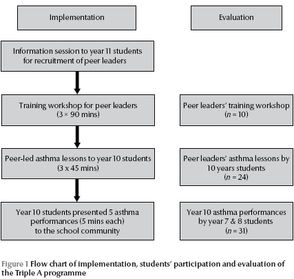 Figure 1 Flow chart of implementation, students’ participation and evaluation of