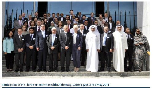 Participants of the Third Seminar on Health Diplomacy, Cairo, Egypt, 3 to 5 May 2014