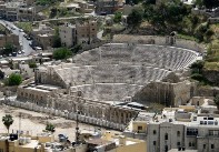 The restored Roman ampitheatre in Amman
