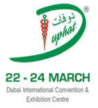 شعار معرض دبي الدولي للمستحضرات الصيدلانية والمعدات التكنولوجية