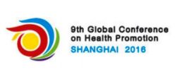 L’image nous montre le logo de la Conférence mondiale sur la promotion de la santé, Shangai 2016 