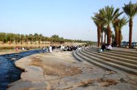 Wadi Hanafa in Saudi Arabia after landscaping 