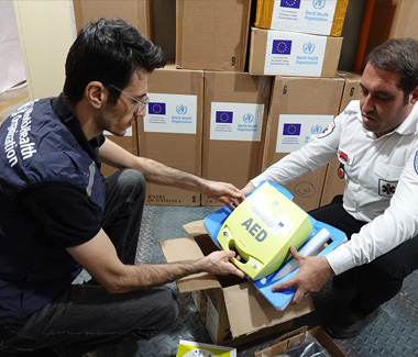 WHO enhances prehospital capacities with donation of 40 defibrillators to Iranian emergency organization