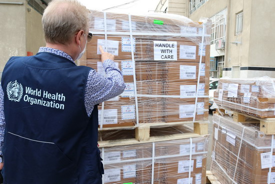 WHO delivers new shipment of medical supplies for COVID-19 response in Islamic Republic of Iran
