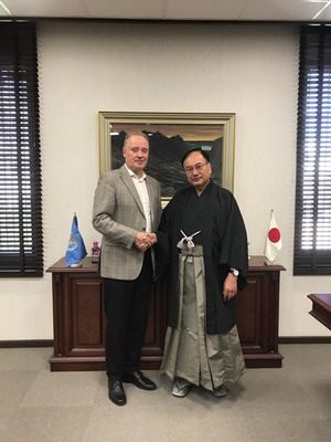 Dr. Christoph Hamelmann WHO Representative in the Islamic Republic of Iran (Left) and H. E. Mr. Mitsugu SAITO Ambassador of Japan to Iran (Right) 