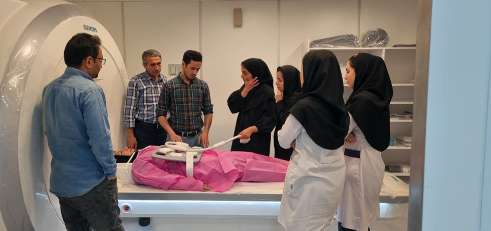 The staff of the hospitals receiving the imaging machines receive training on the use of the machines. Photo credit: WHO/WHO Iran